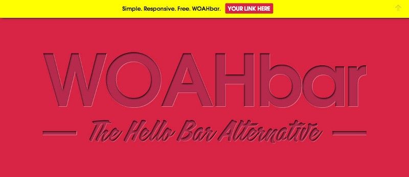 Woahbar: Free Alternative to Hello Bar